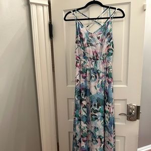 JACK blue floral maxi dress, XS
